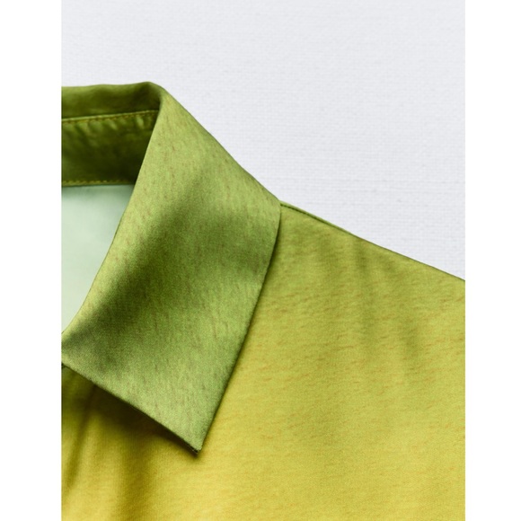 Zara SATIN EFFECT TIE-DYE SHIRT - Picture 3 of 5